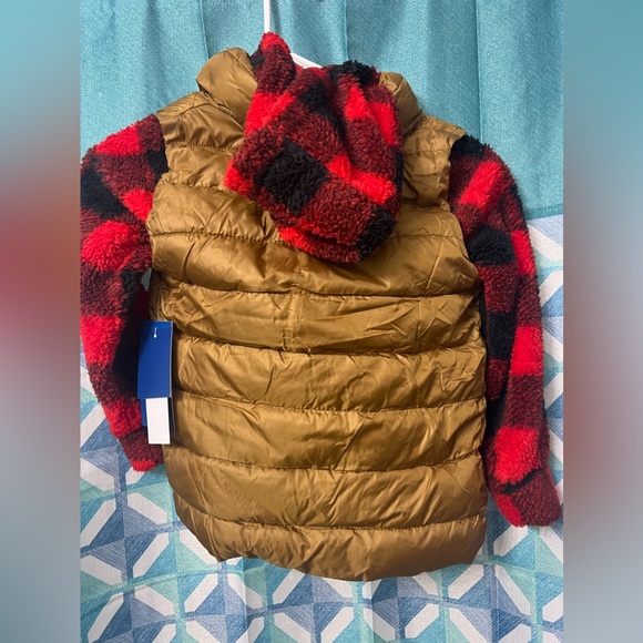 NWT Perry Ellis boys lumberjack jacket with hood - Picture 2 of 2